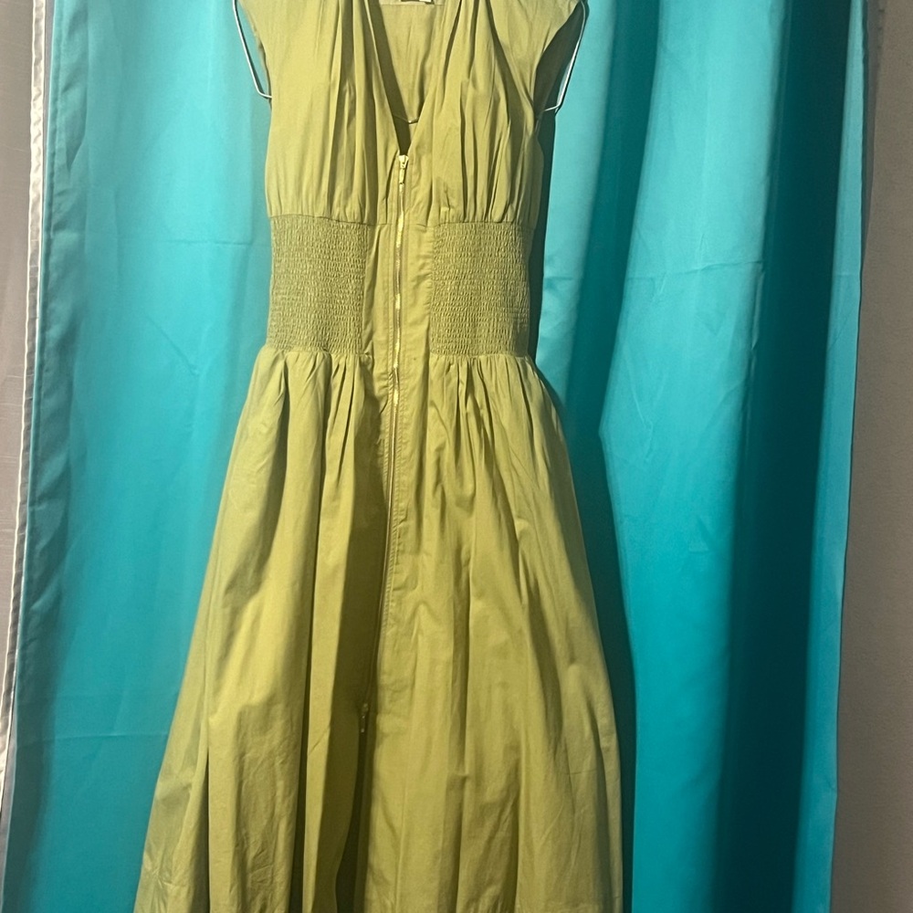 Anthropologie Olive Green Maxi Dress - Picture 2 of 5